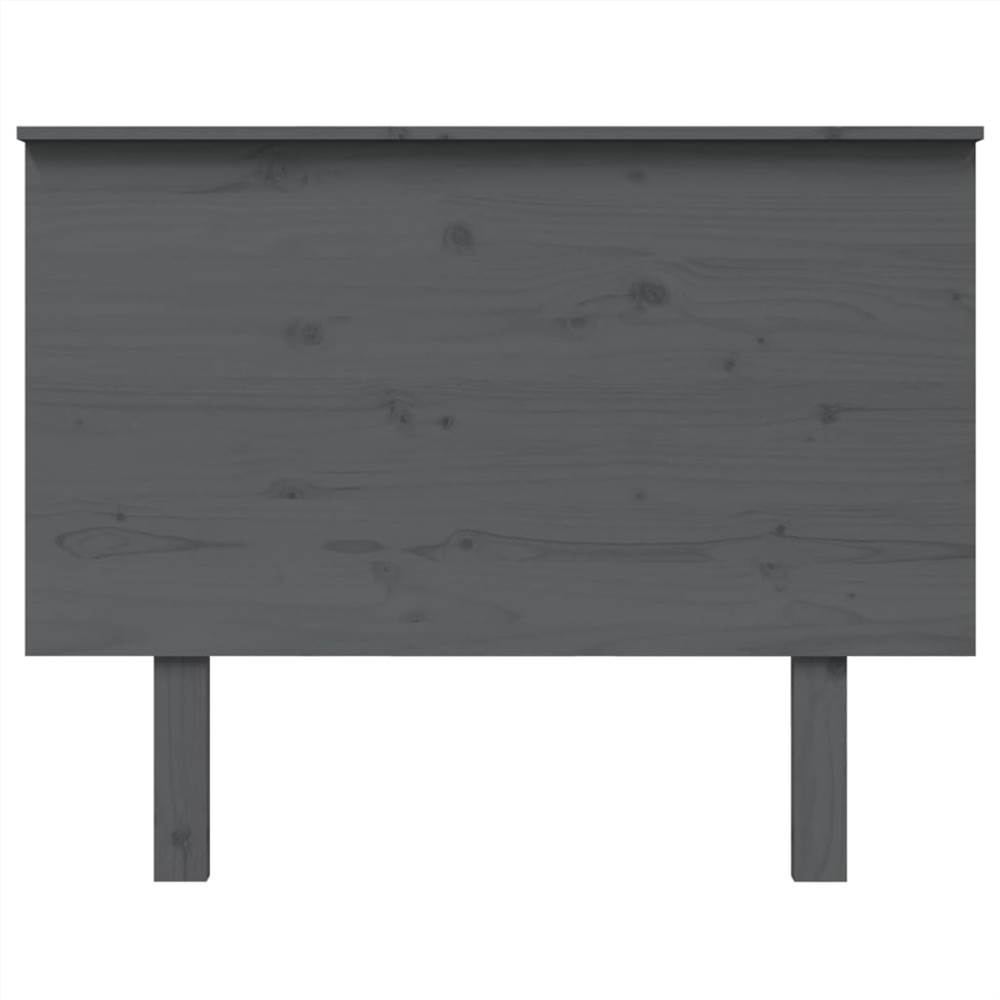 Bed Headboard Grey 104x6x82.5 cm Solid Wood Pine