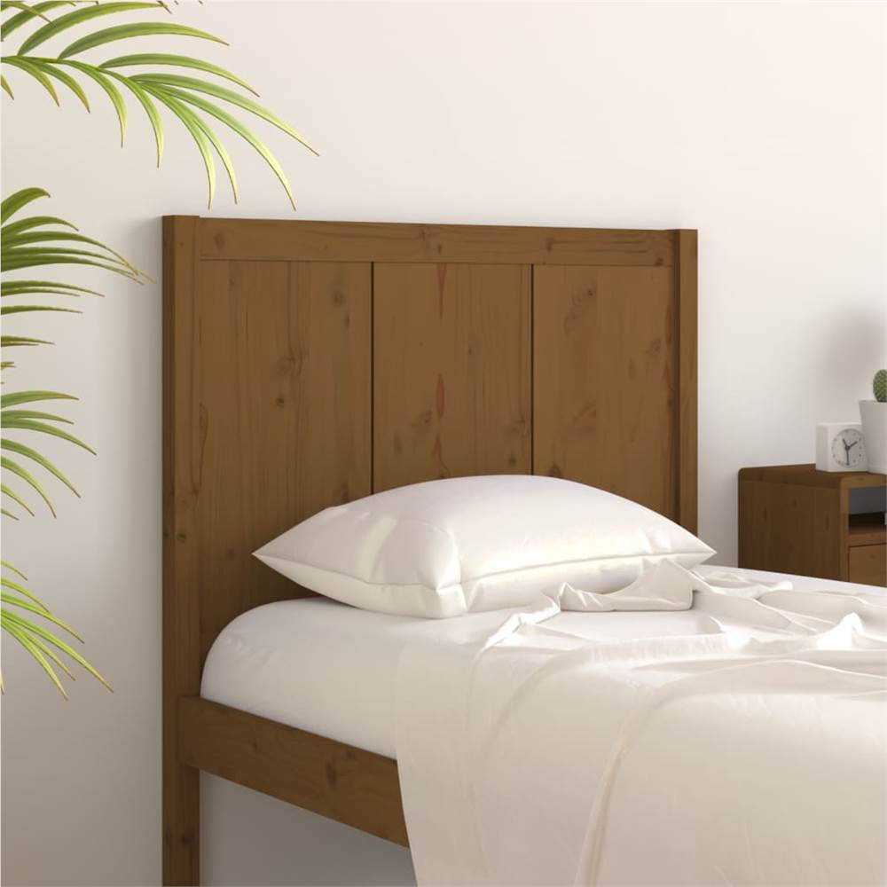 Bed Headboard Honey Brown 105.5x4x100 cm Solid Pine Wood
