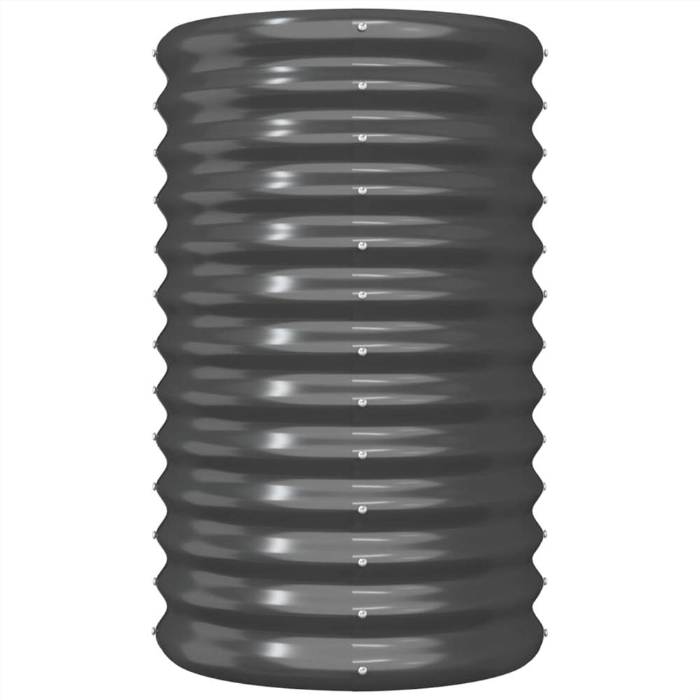 Garden Planter Powder-coated Steel 40x40x68 cm Anthracite