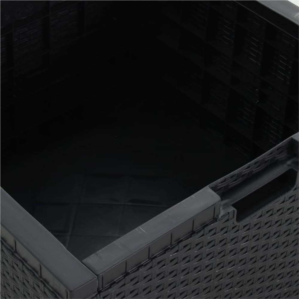 Garden Storage Box 60x54x41 cm PP Rattan Graphite