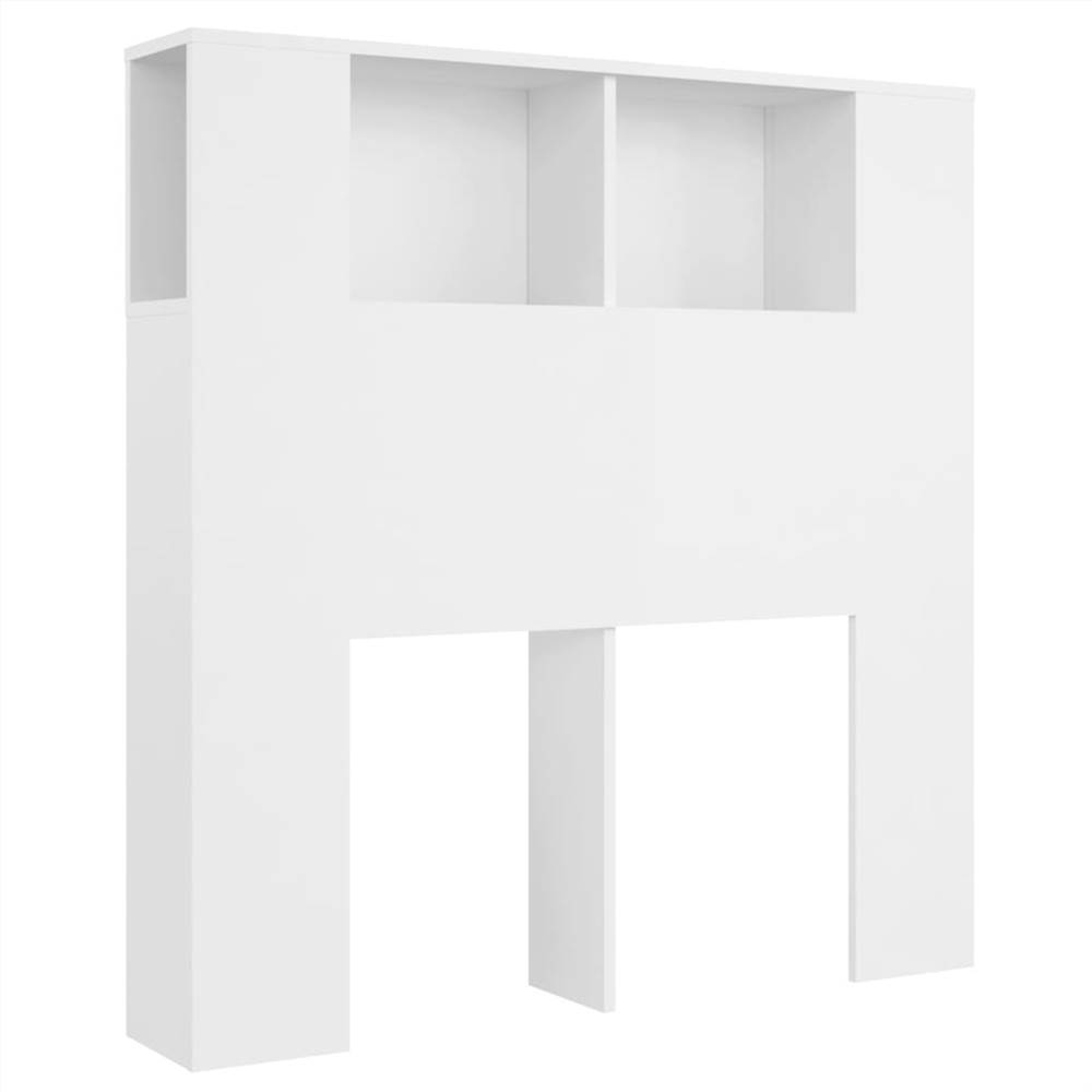 Headboard Cabinet White 100x18.5x104.5 cm