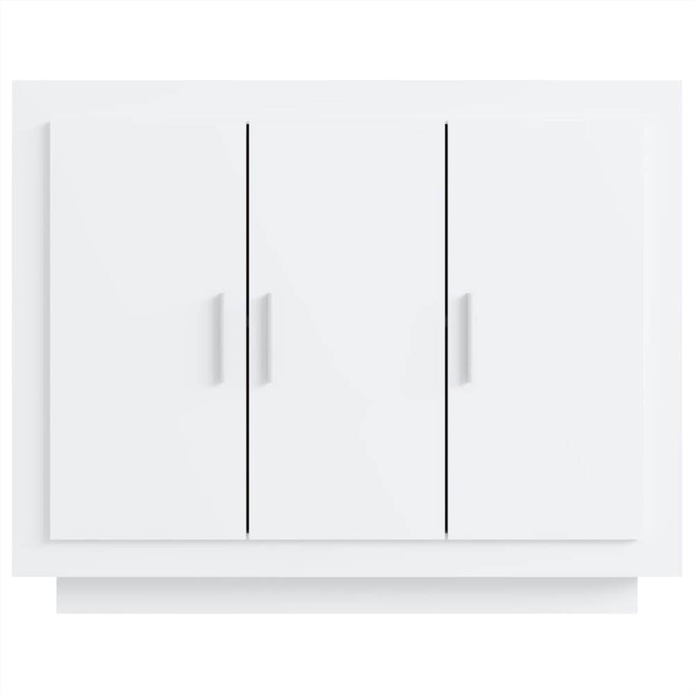 Sideboard High Gloss White 92x35x75 cm Engineered Wood