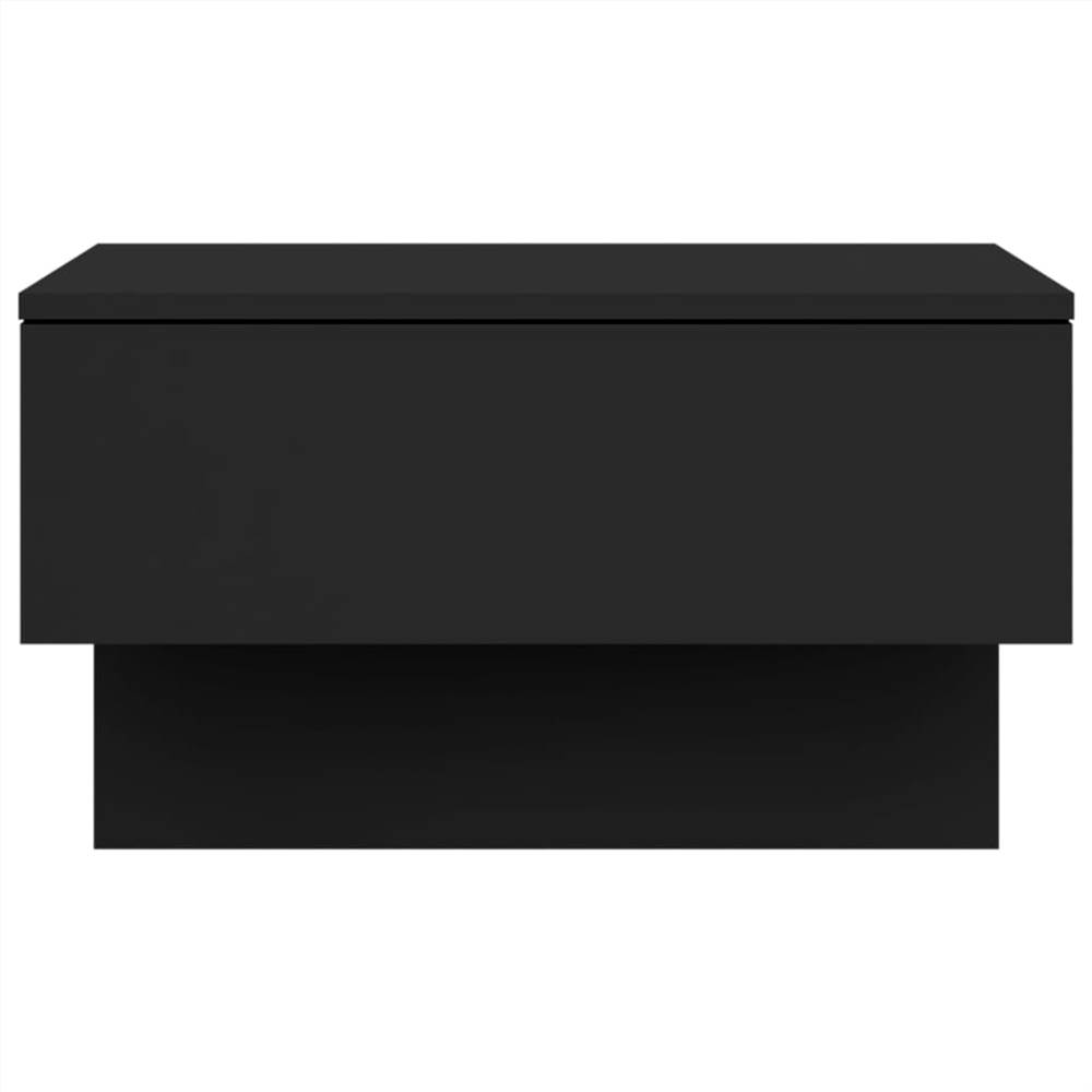 Wall Bedside Cabinets 2 pcs Black Engineered Wood