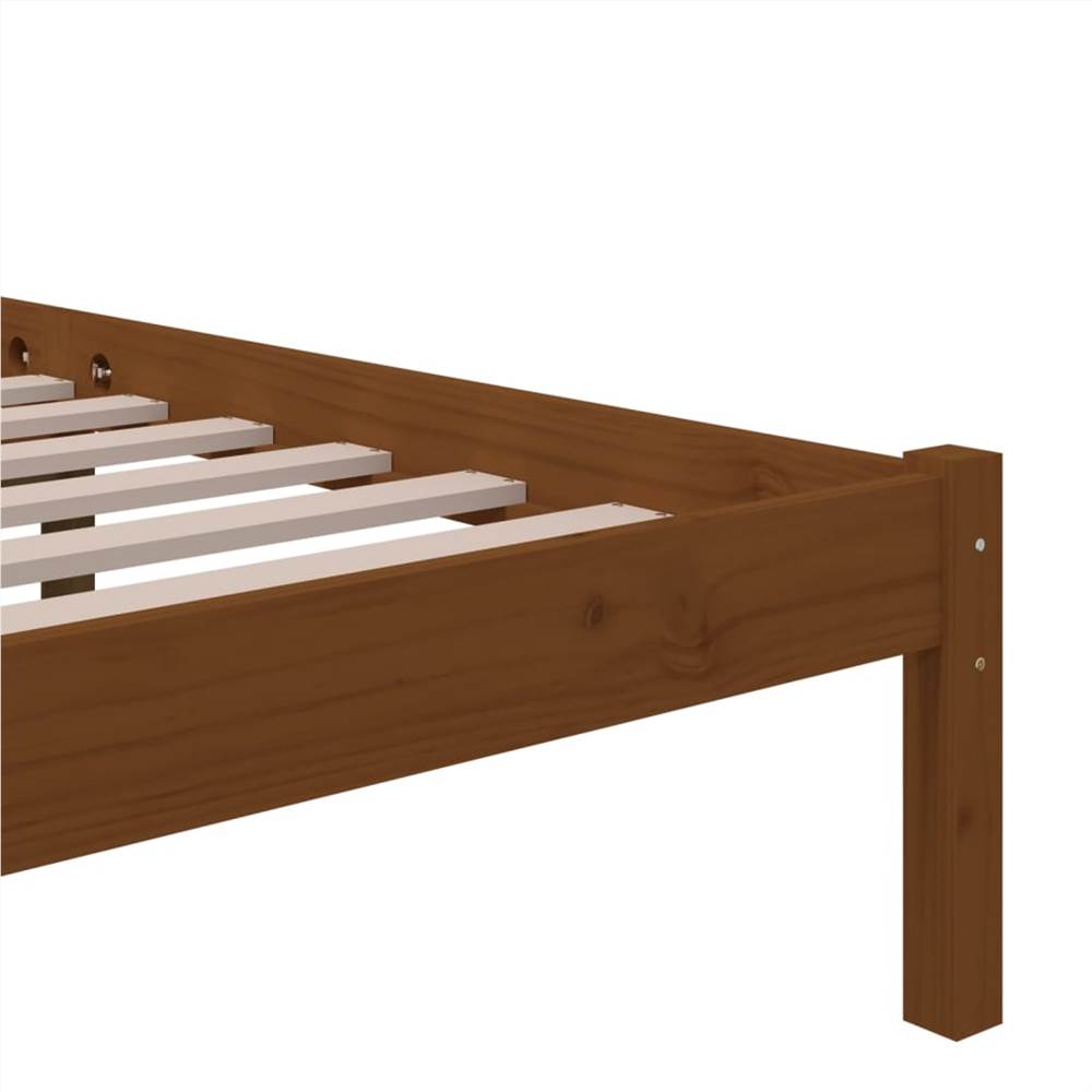 Bed Frame Honey Brown Solid Wood 180x200 cm Super King