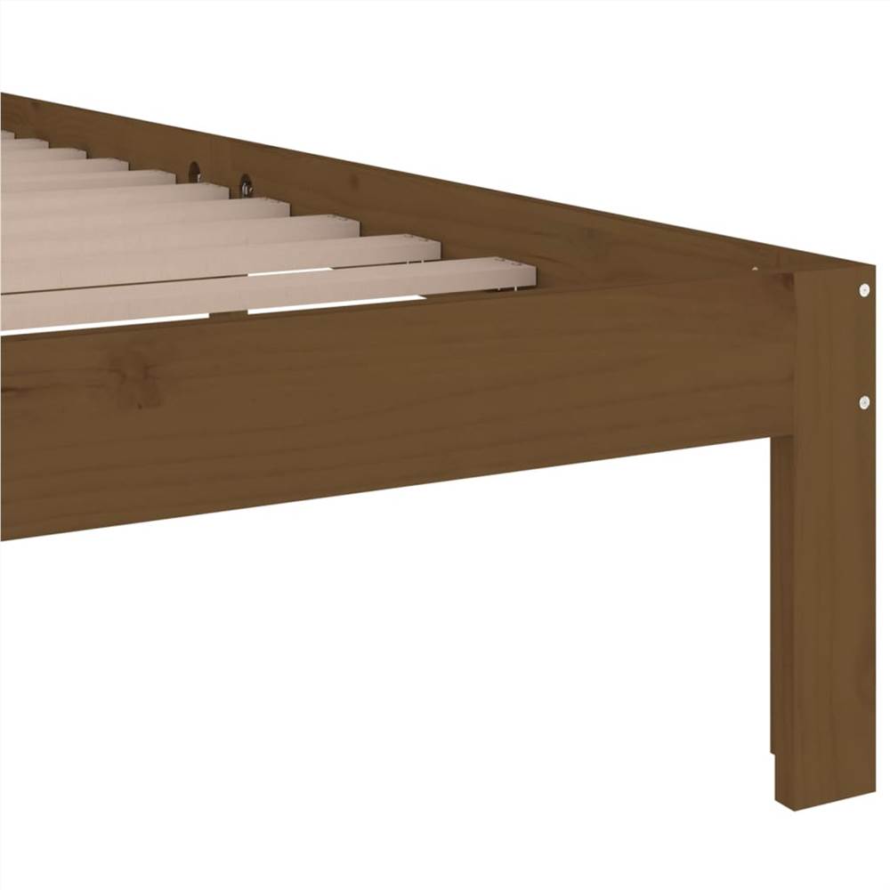 Bed Frame Honey Brown Solid Wood 200x200 cm