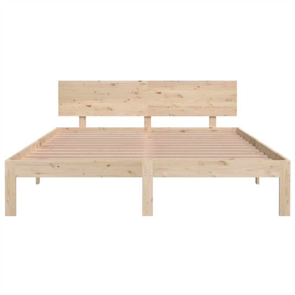 Bed Frame Solid Wood 160x200 cm 5FT King Size