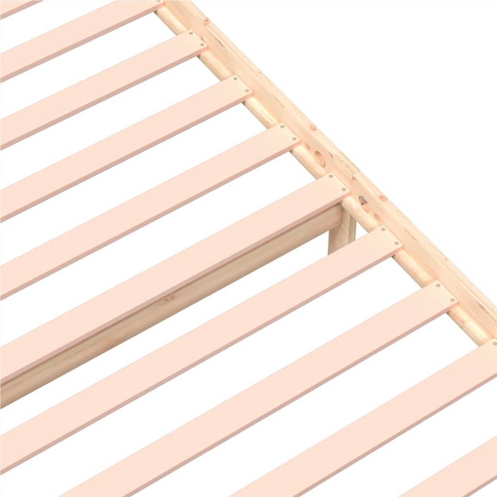Bed Frame White Solid Wood 100x200 cm
