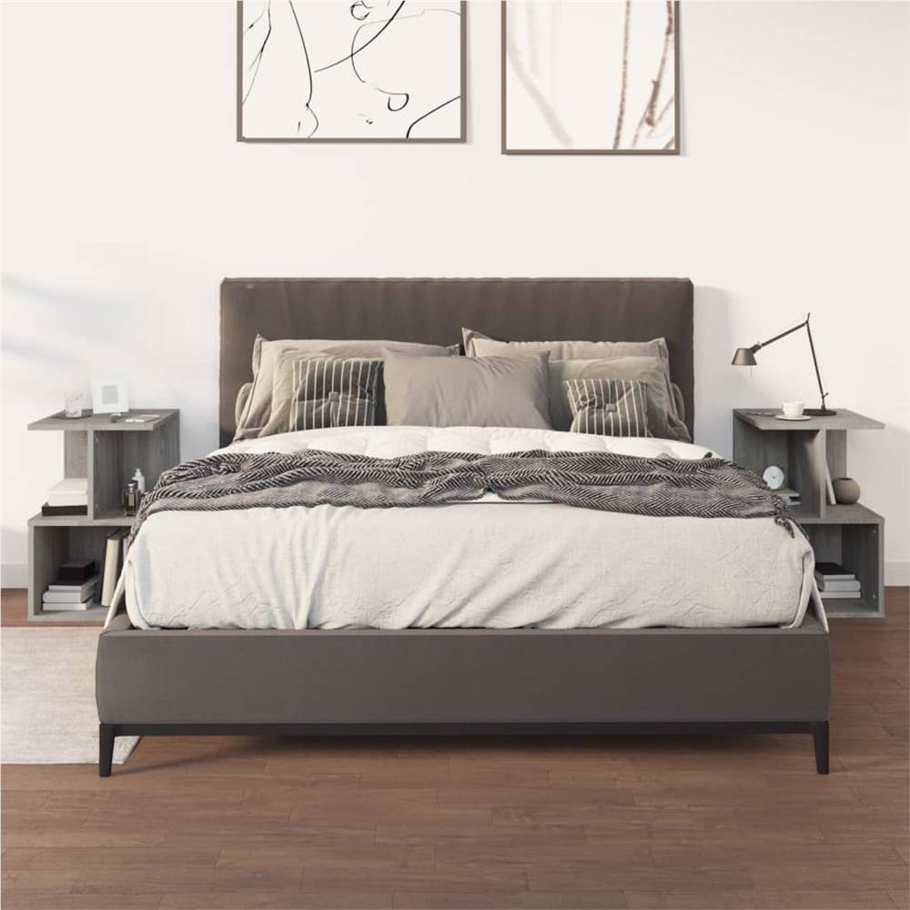 

Bedside Cabinets 2 pcs Grey Sonoma 35x35x55 cm Engineered Wood