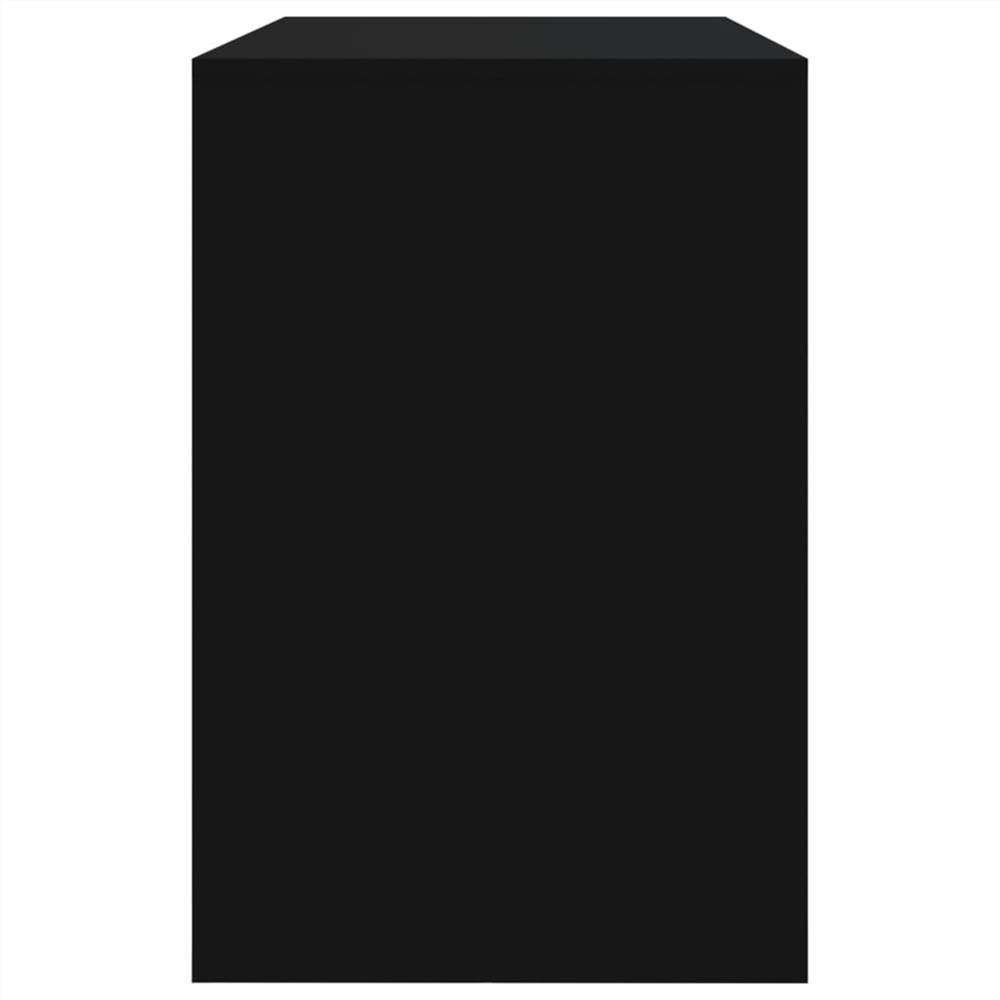 3 Piece Dining Set Black Chipboard