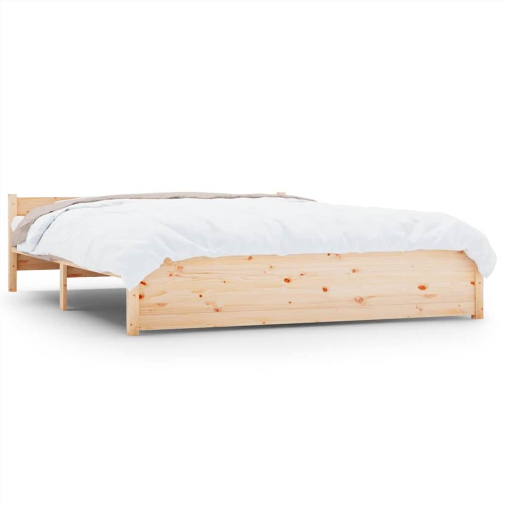 Bed Frame Solid Wood 140x190 cm