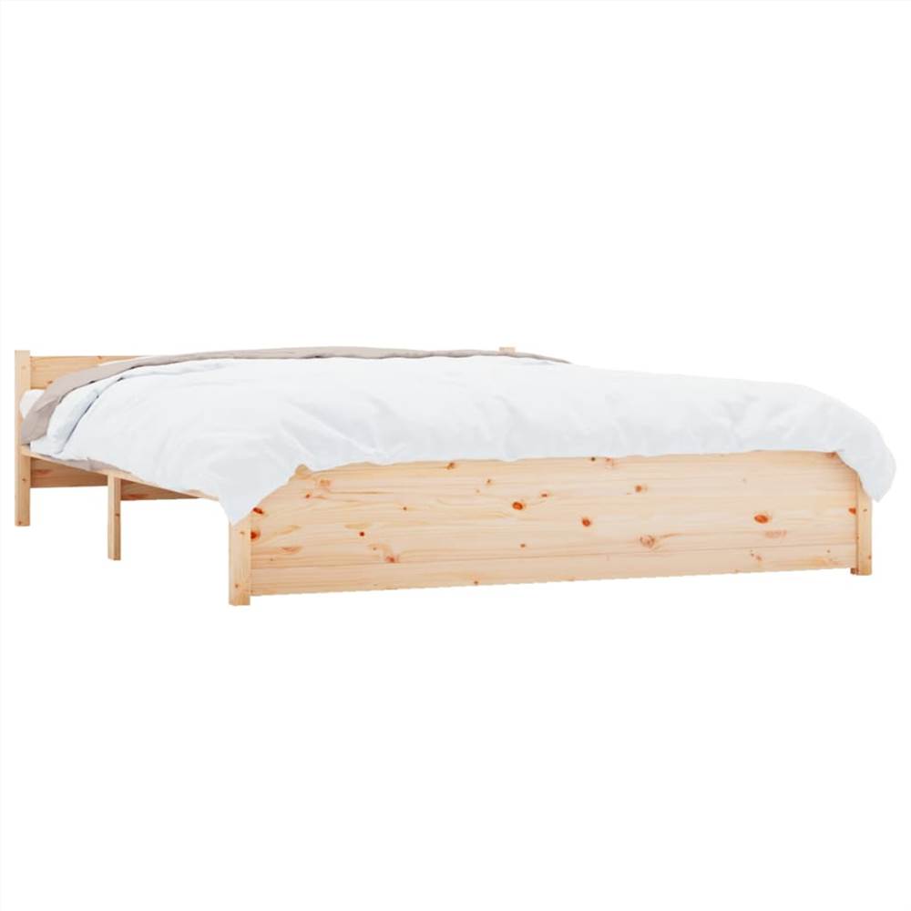 Bed Frame Solid Wood 140x190 cm