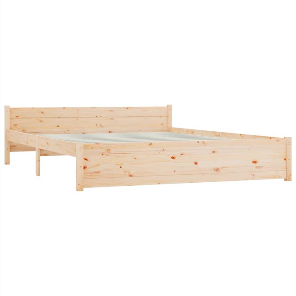 Bed Frame Solid Wood 140x190 cm