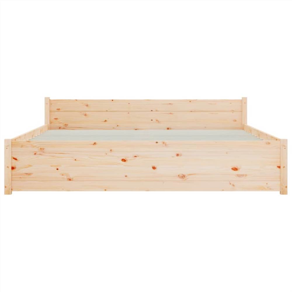 Bed Frame Solid Wood 140x190 cm