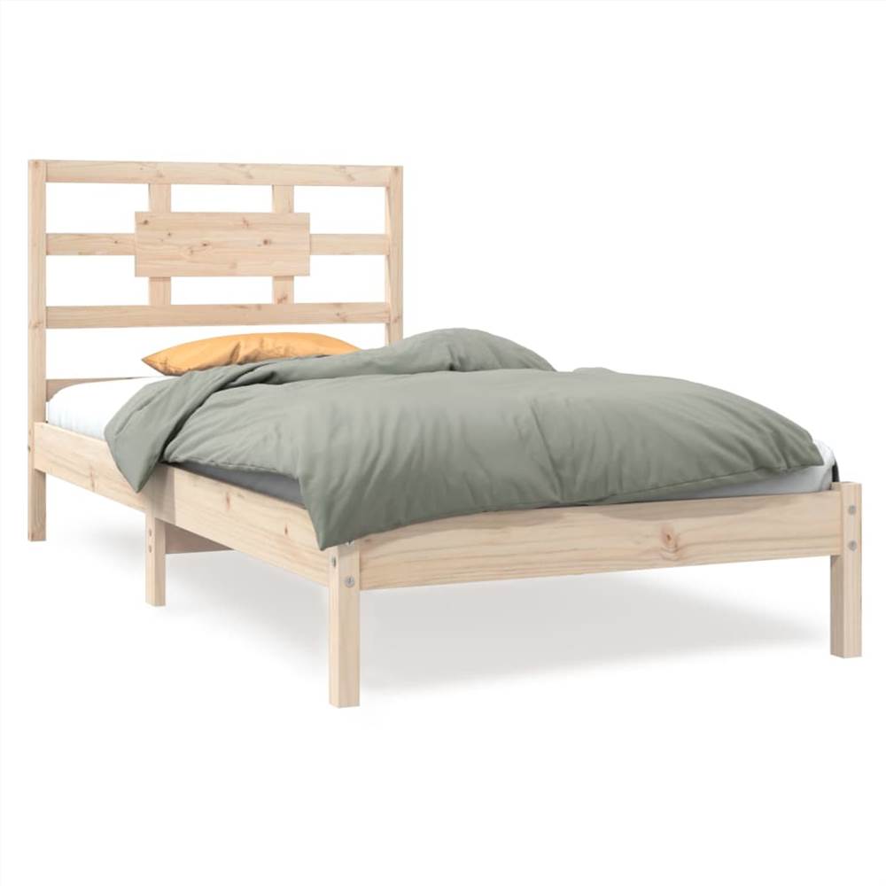 Bed Frame Solid Wood 90x190 cm 3FT Single