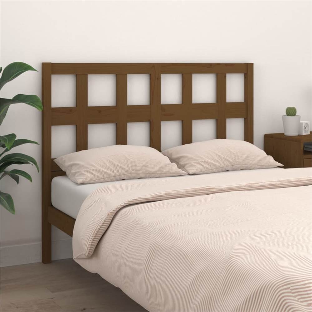 Bed Headboard Honey Brown 155.5x4x100 cm Solid Wood Pine