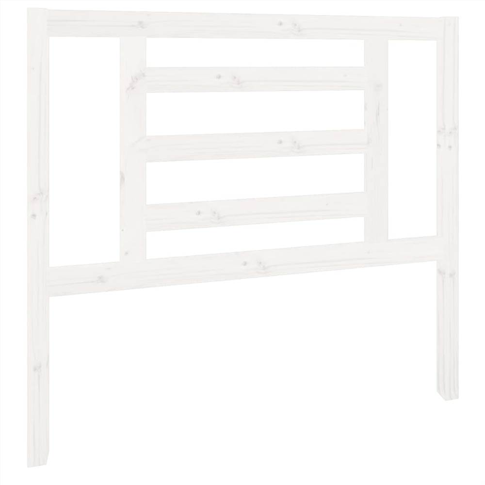 Bed Headboard White 106x4x100 cm Solid Wood Pine