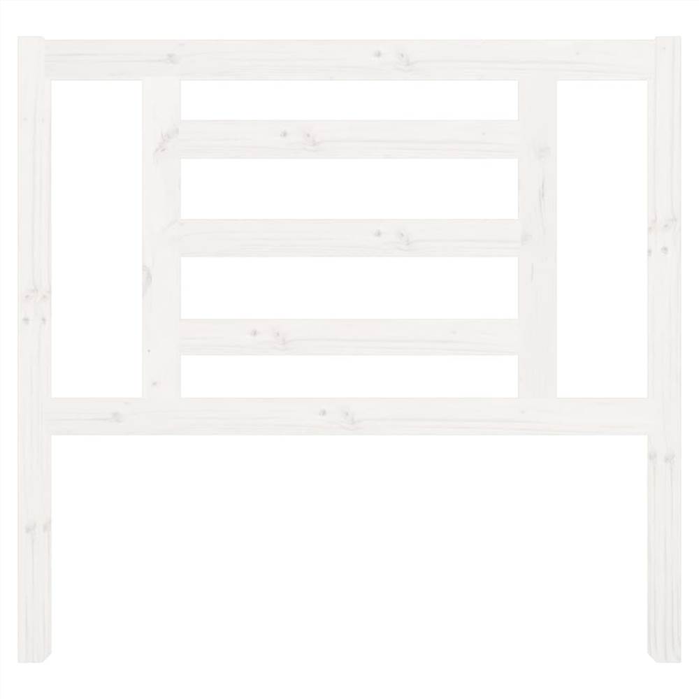 Bed Headboard White 106x4x100 cm Solid Wood Pine