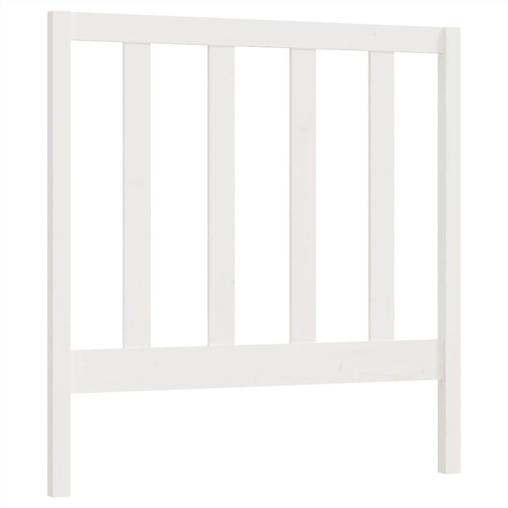 Bed Headboard White 106x4x100 cm Solid Wood Pine