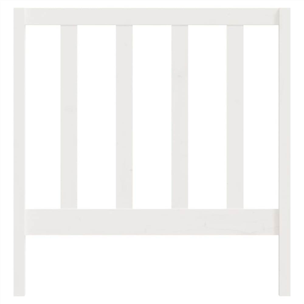 Bed Headboard White 106x4x100 cm Solid Wood Pine