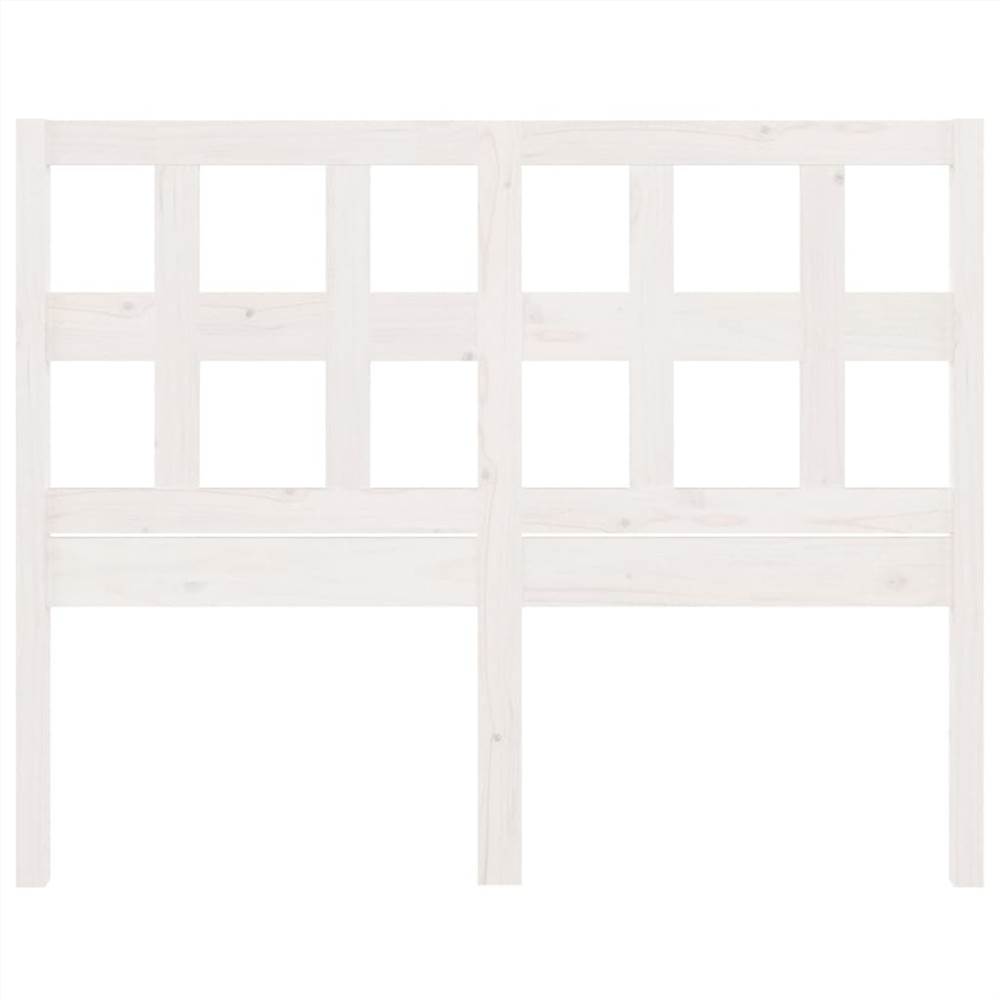 Bed Headboard White 140.5x4x100 cm Solid Wood Pine