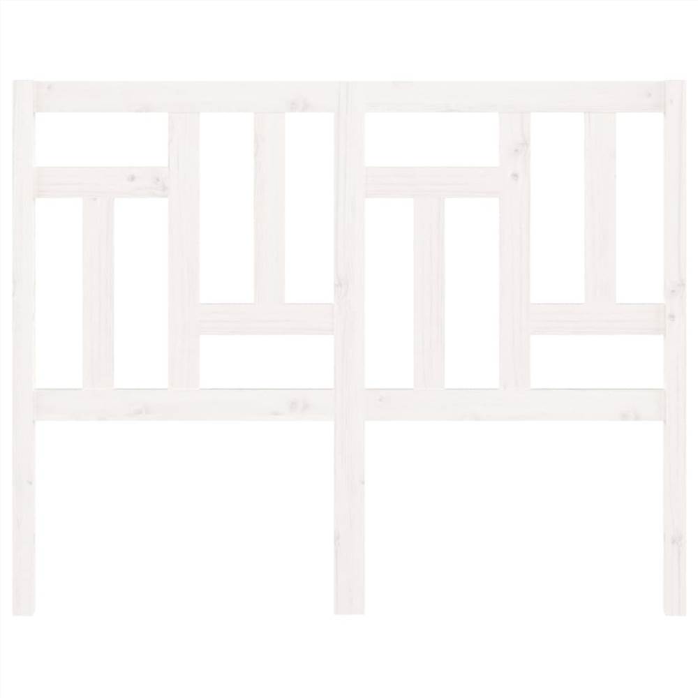 Bed Headboard White 155.5x4x100 cm Solid Wood Pine