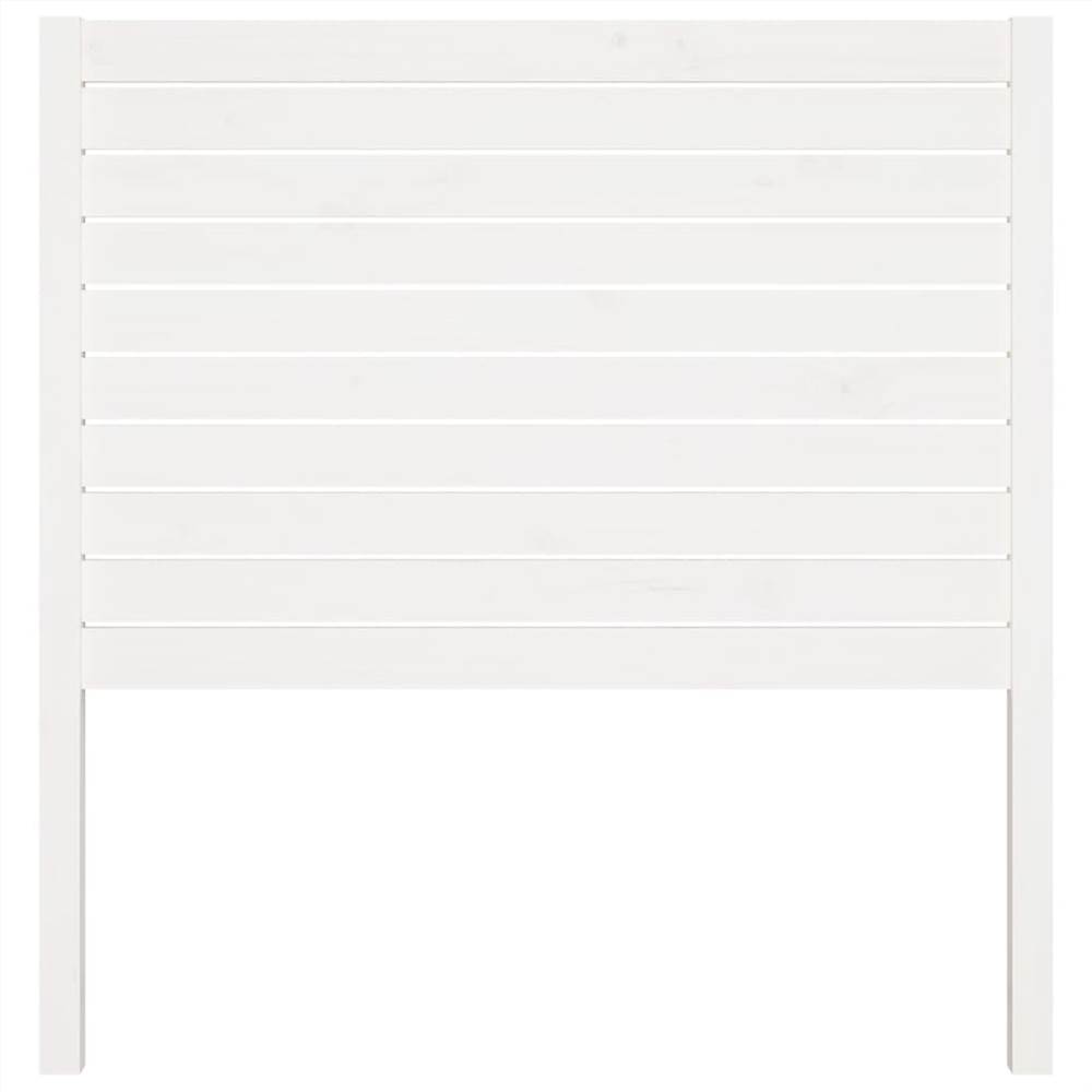 Bed Headboard White 81x4x100 cm Solid Wood Pine