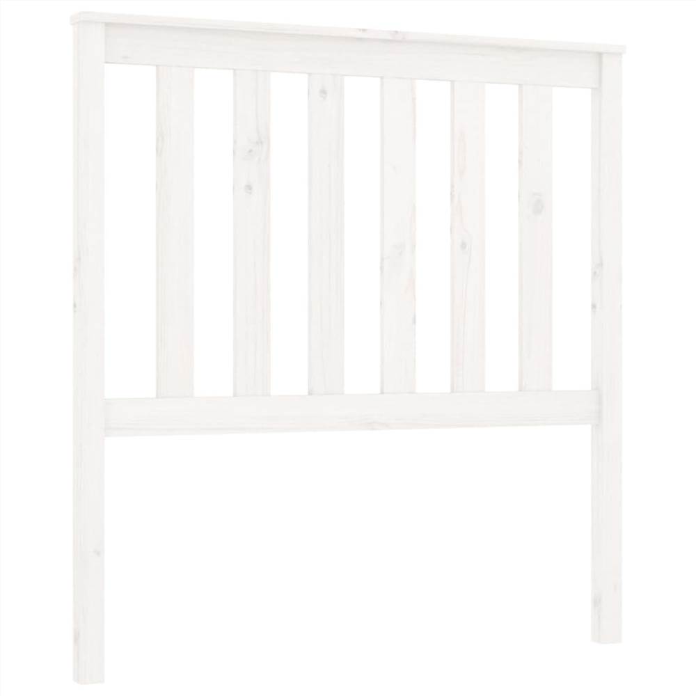 Bed Headboard White 96x6x101 cm Solid Wood Pine