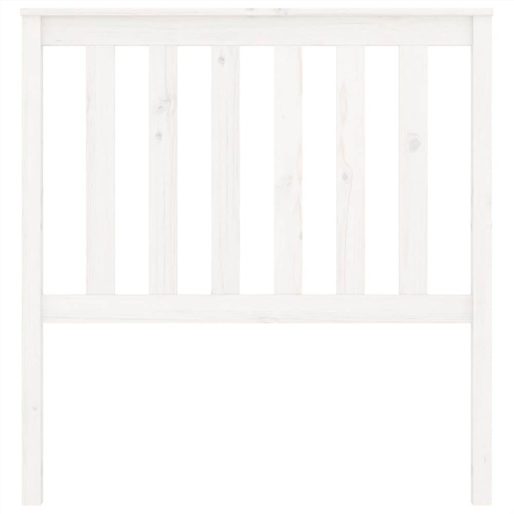 Bed Headboard White 96x6x101 cm Solid Wood Pine