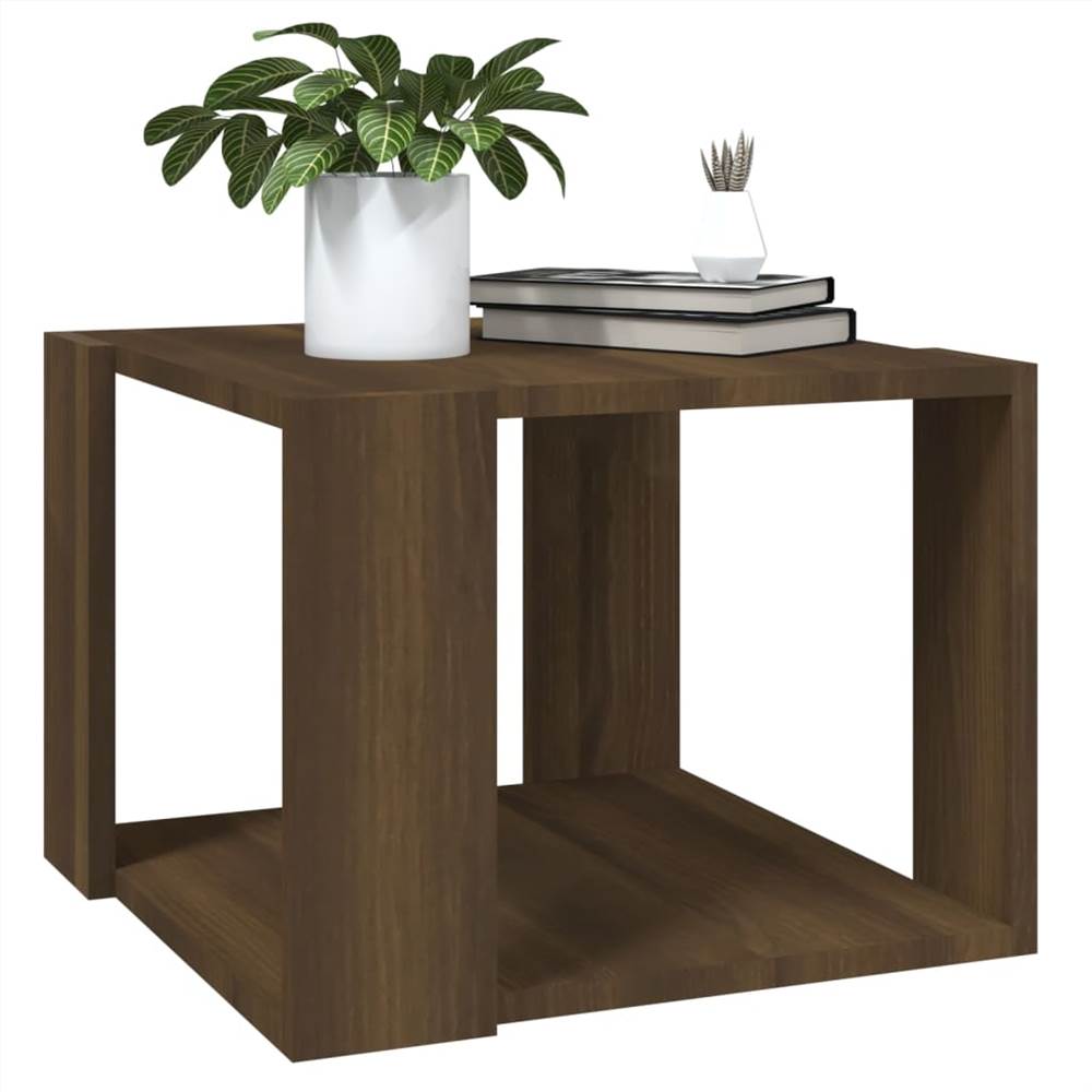 Coffee Table Brown Oak 40x40x30 cm Engineered Wood
