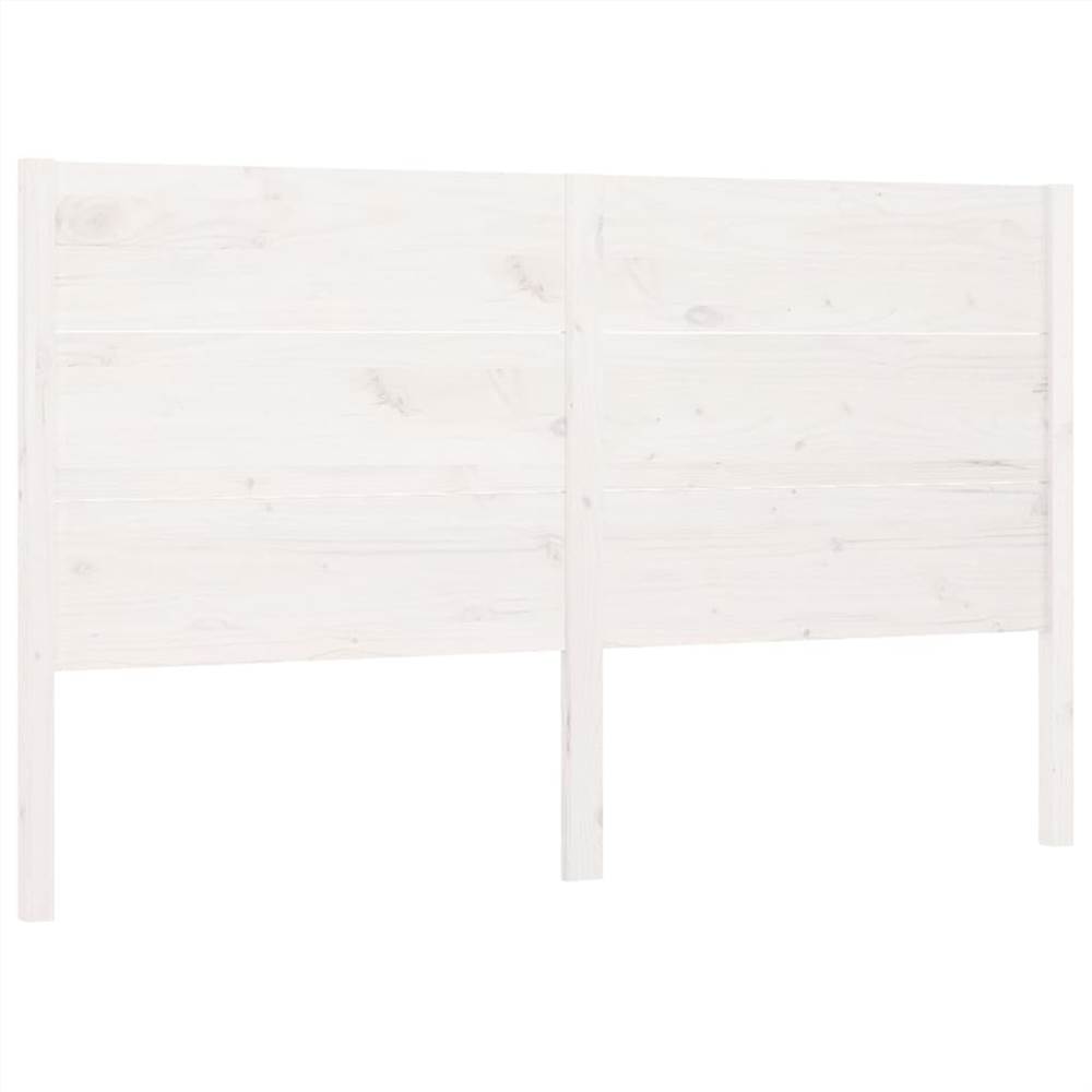 Headboard White 166x4x100 cm Solid Wood Pine
