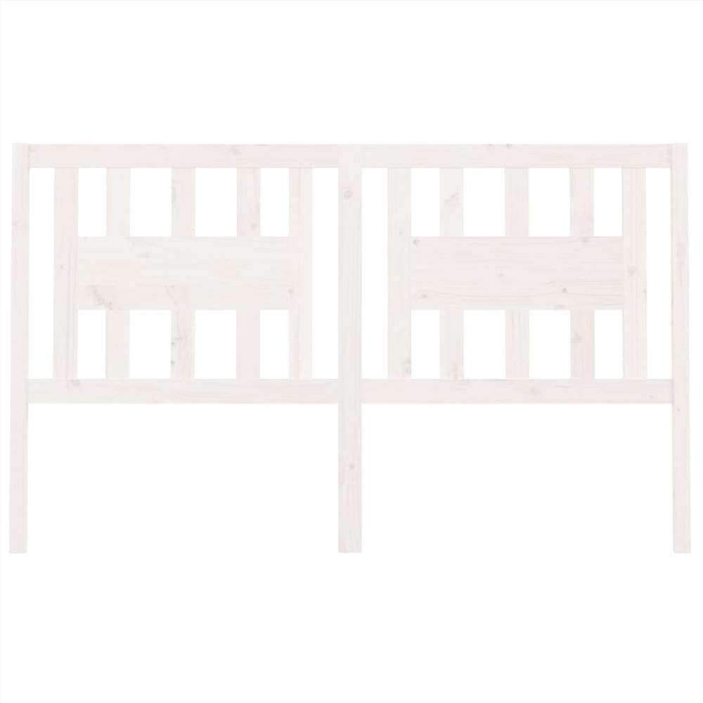 Headboard White 146x4x100 cm Solid Wood Pine