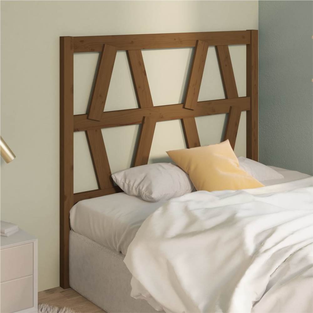 Bed Headboard Honey Brown 81x4x100 cm Solid Wood Pine