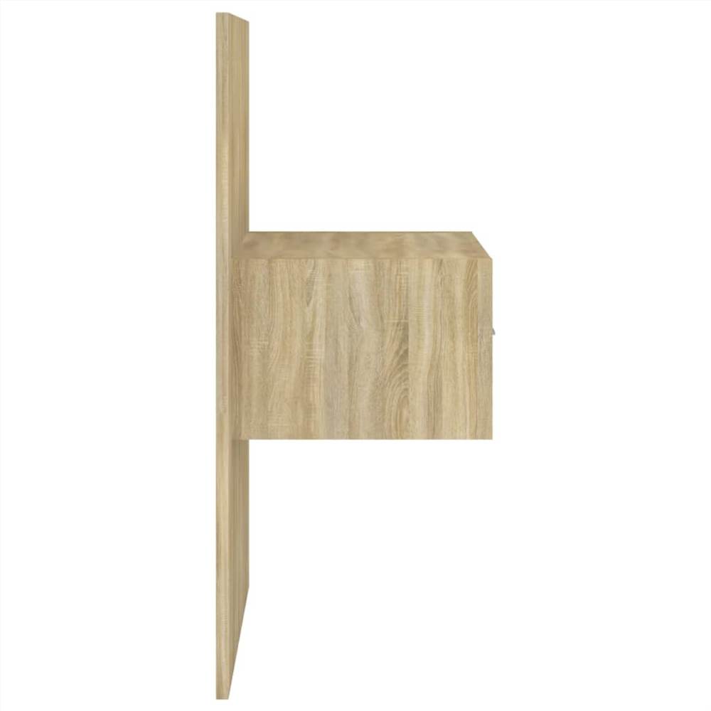 Bed Headboard with Cabinets Sonoma Oak Engineered Wood