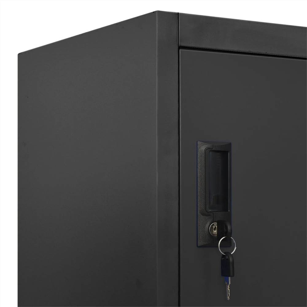 Locker Cabinet Anthracite 90x40x180 cm Steel