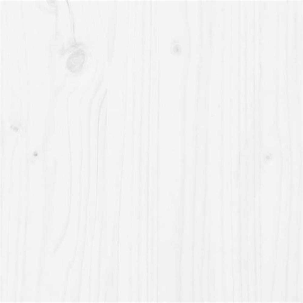 Bed Frame White Solid Wood 180x200 cm 6FT Super King