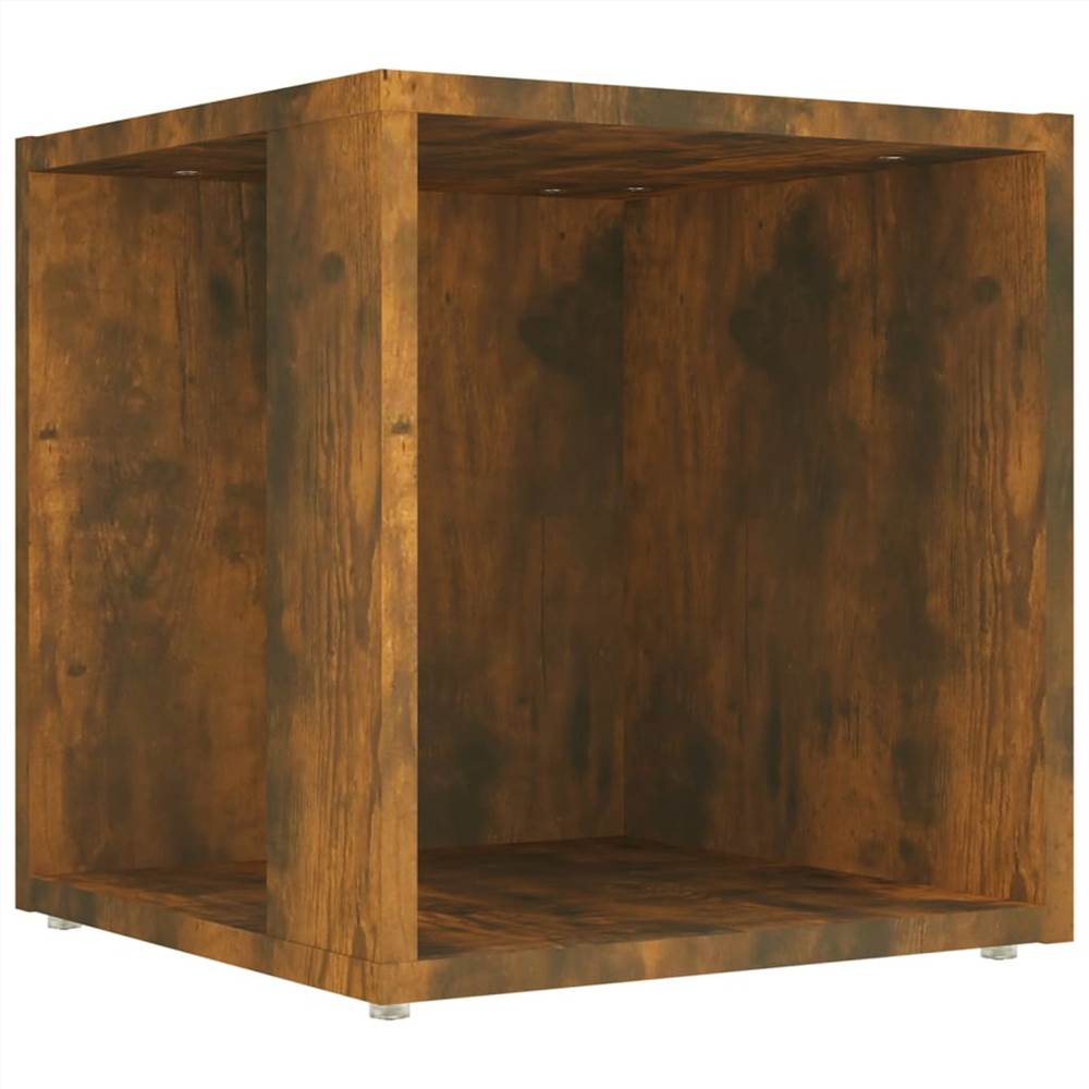 Side Table Smoked Oak 33x33x34.5 cm Engineered Wood