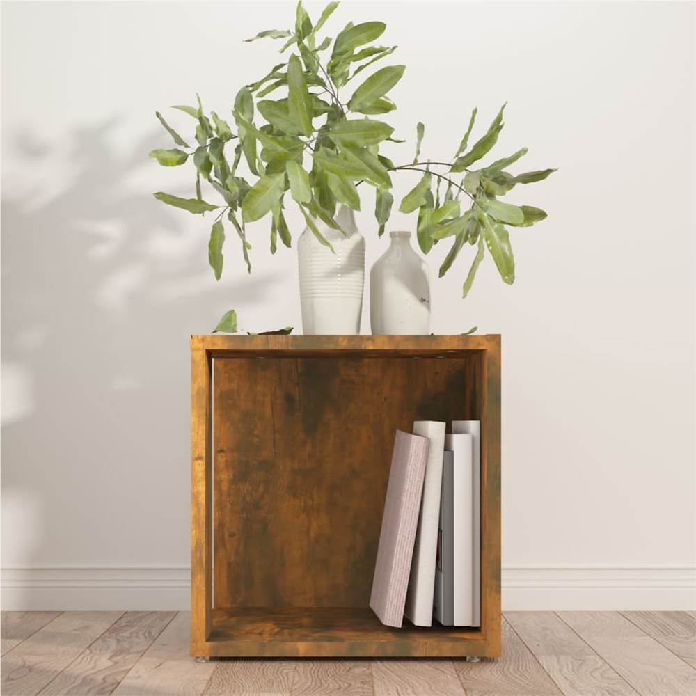 Side Table Smoked Oak 33x33x34.5 cm Engineered Wood
