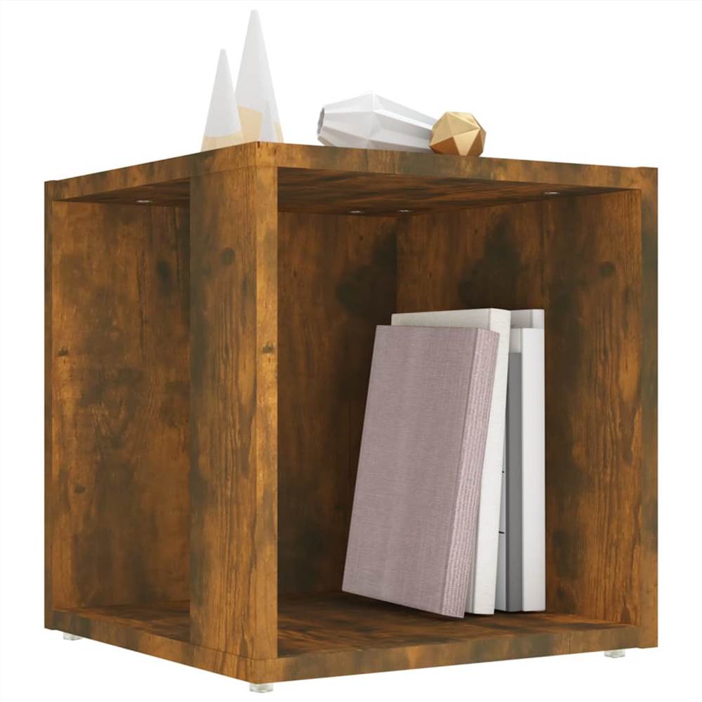 Side Table Smoked Oak 33x33x34.5 cm Engineered Wood