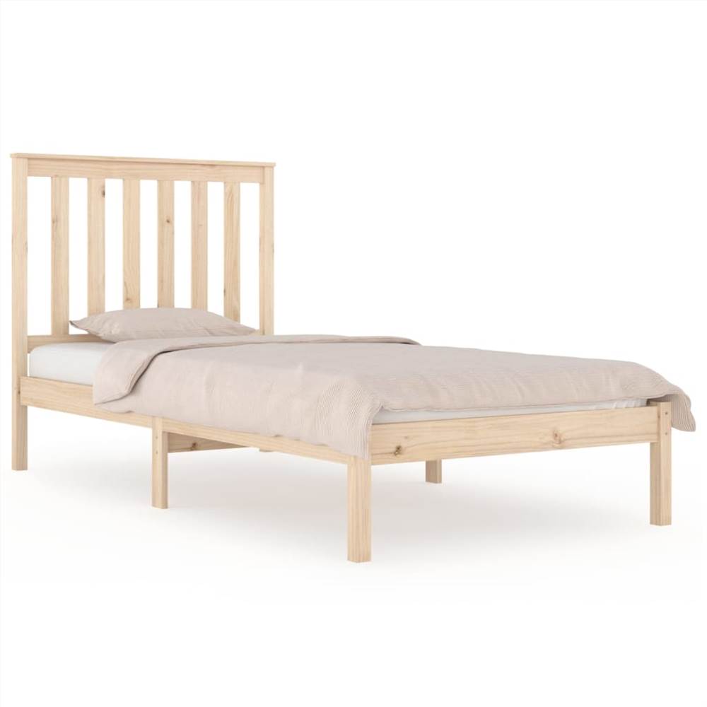 Bed Frame Solid Wood Pine 75x190 cm 2FT6 Small Single