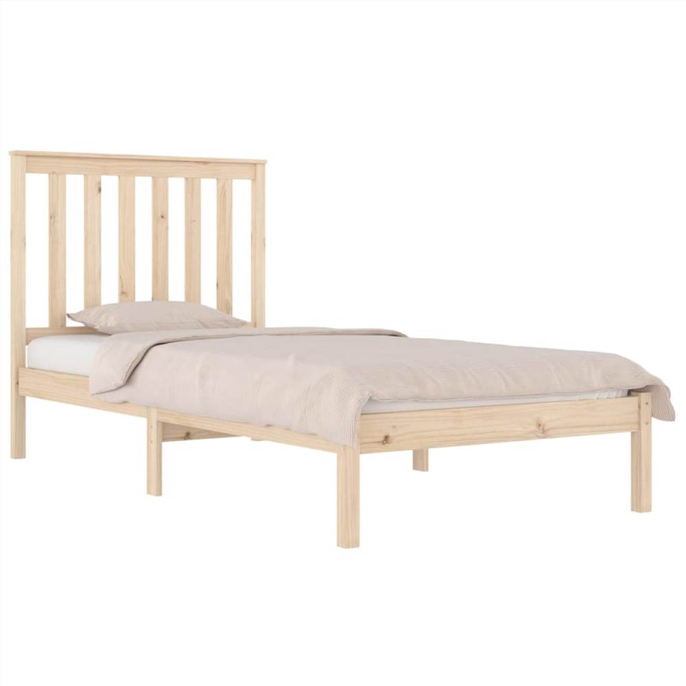 Bed Frame Solid Wood Pine 75x190 cm 2FT6 Small Single
