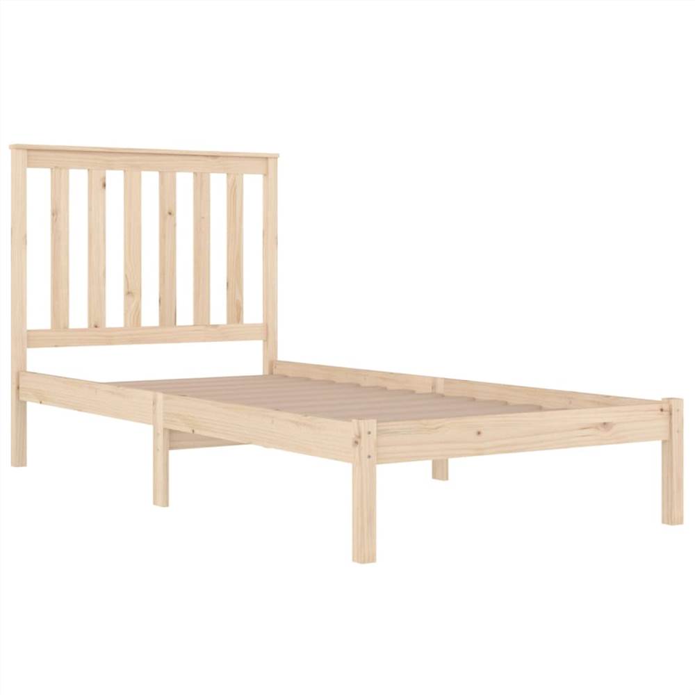 Bed Frame Solid Wood Pine 75x190 cm 2FT6 Small Single