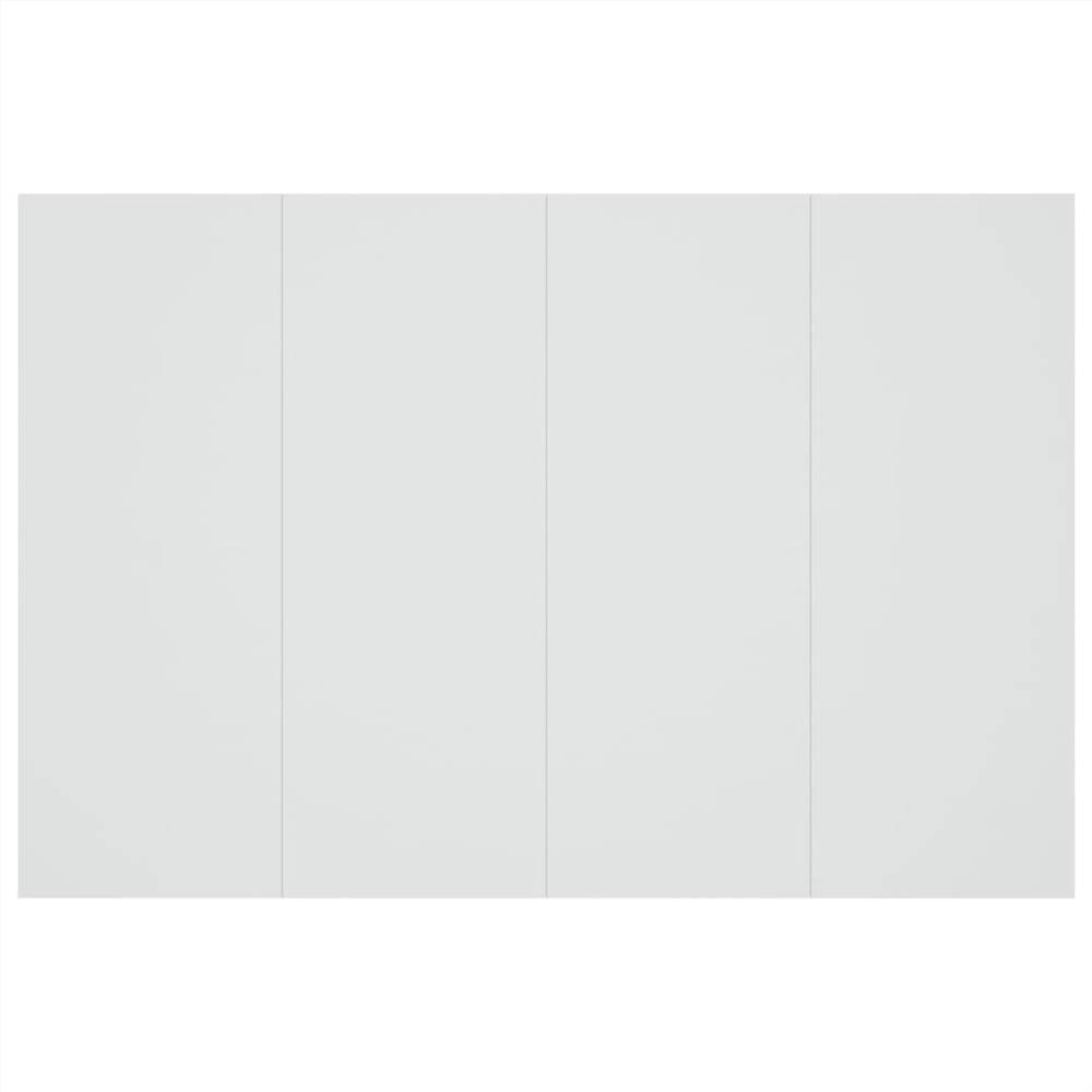 Bed Headboard with Cabinets White Engineered Wood
