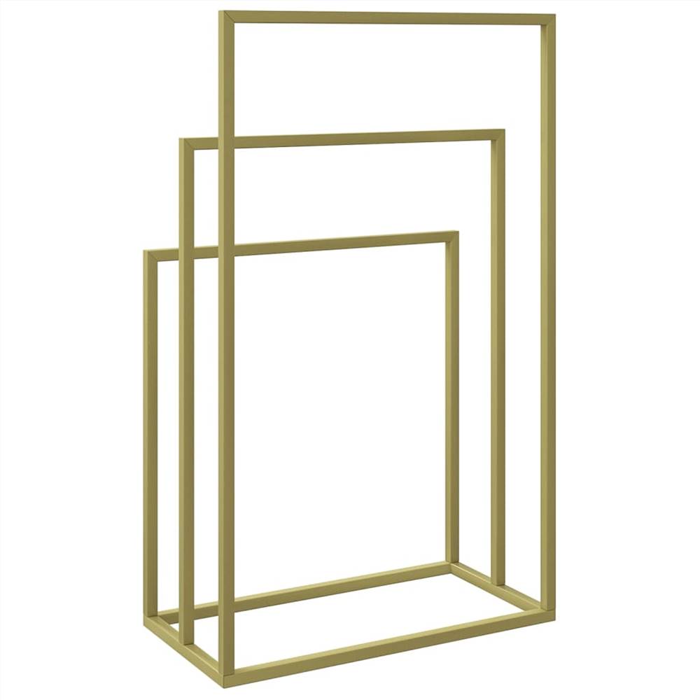 Freestanding Towel Rack Gold 48x24x79 cm Iron