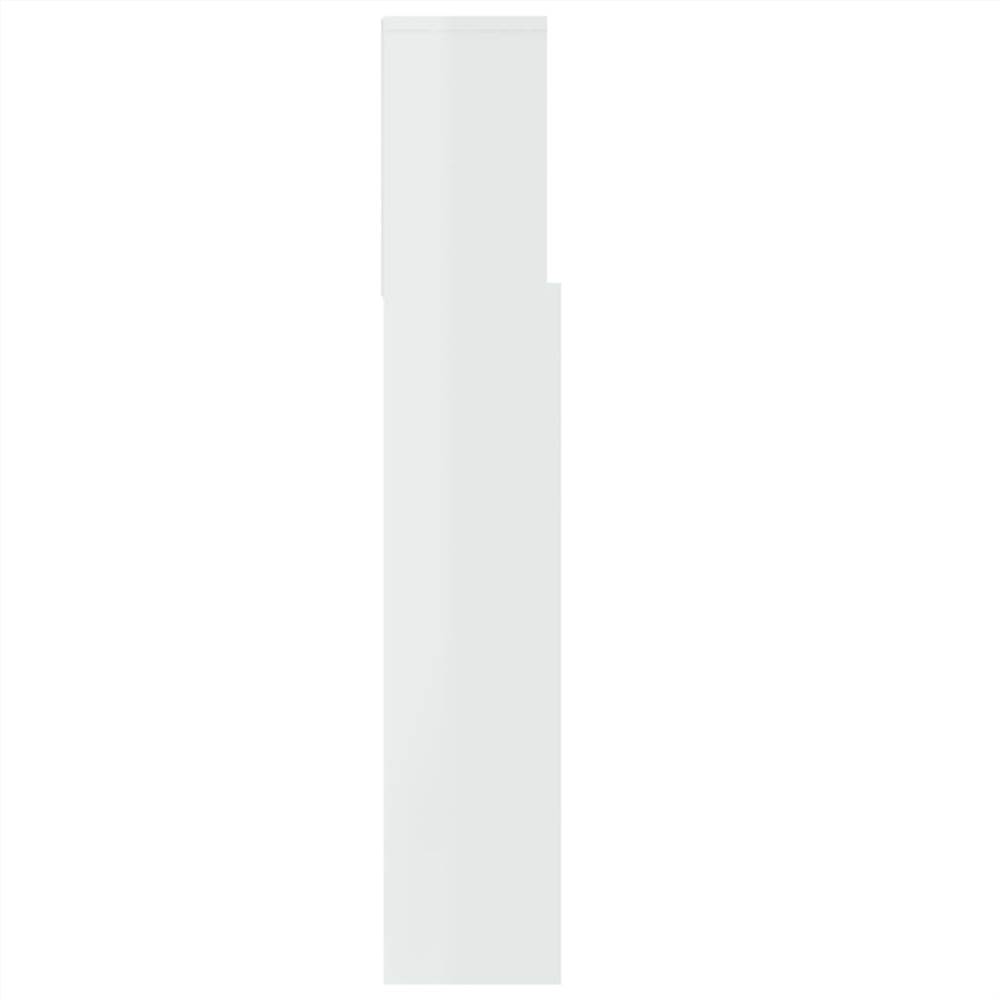 Headboard Cabinet High Gloss White 100x19x103.5 cm
