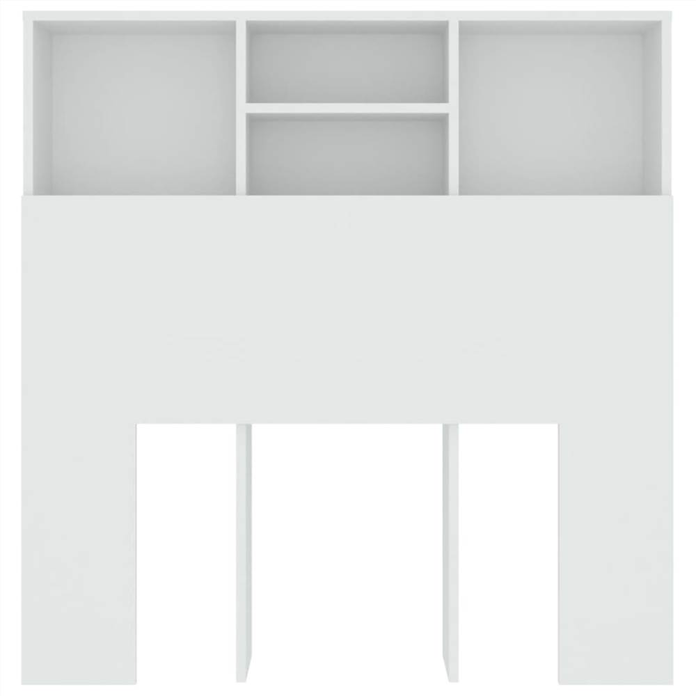 Headboard Cabinet White 100x19x103.5 cm