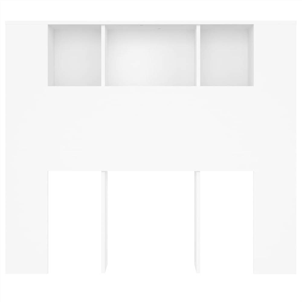 Headboard Cabinet White 120x18.5x104.5 cm