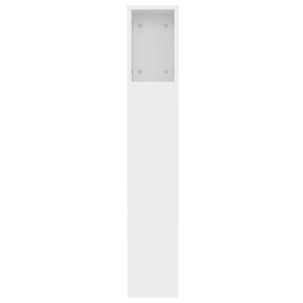 Headboard Cabinet White 120x18.5x104.5 cm