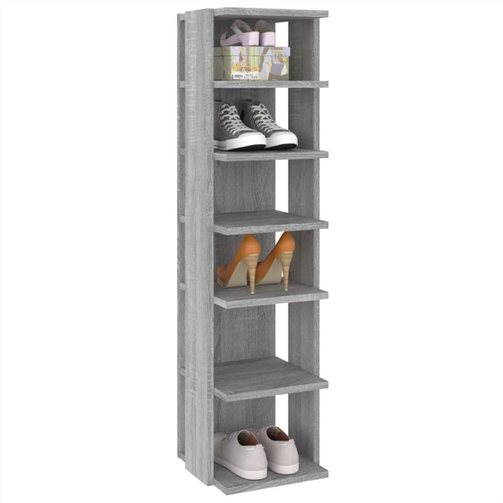 Shoe Racks 2 pcs Grey Sonoma 25x27x102 cm Engineered Wood