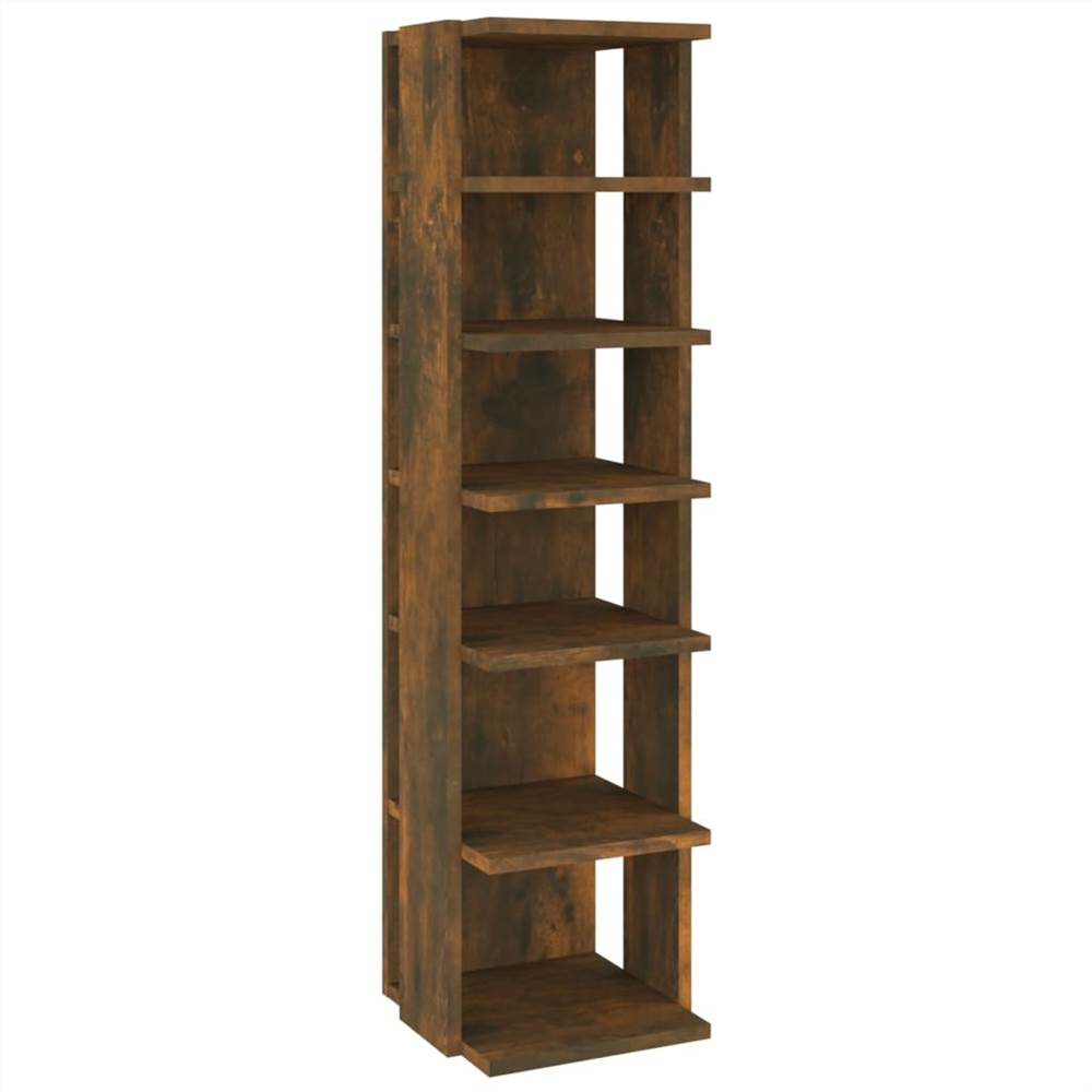 Shoe Racks 2 pcs Smoked Oak 25x27x102 cm Engineered Wood