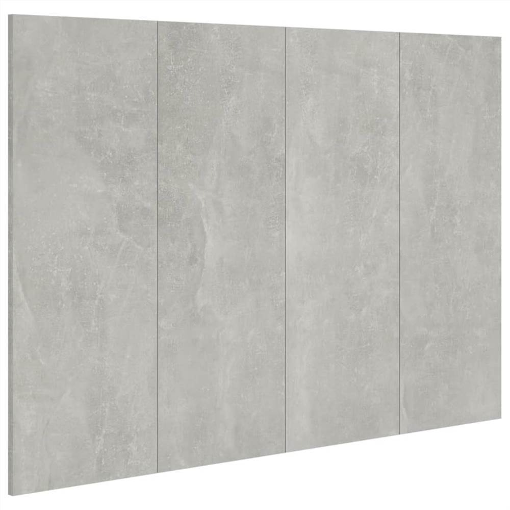 Bed Headboard Concrete Grey 120x1.5x80 cm Engineered Wood
